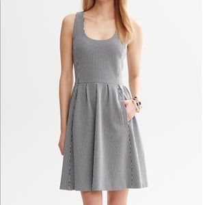 Banana Republic Striped Pointe Fit-and-flare dress